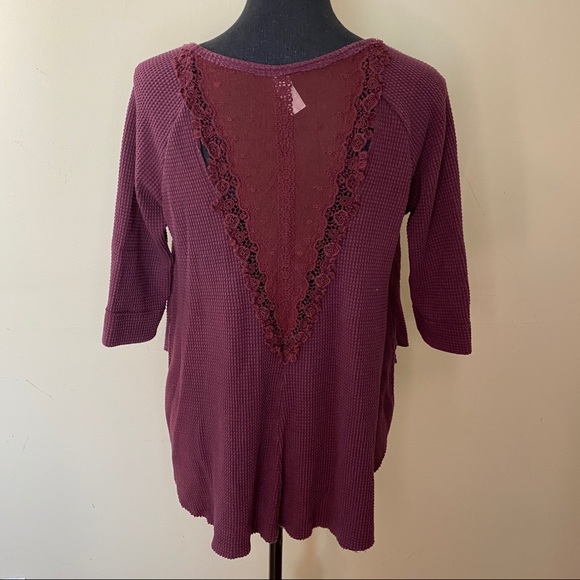 Size S | Free People Hi-Lo Lace Back Shirt - Picture 6 of 14